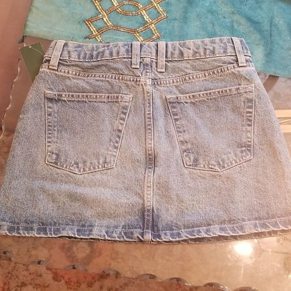 Wild Fable Womens Jeans Mini Skirt Butterfly, 03, "Out of this world", NWT Sz.0 - Picture 6 of 14